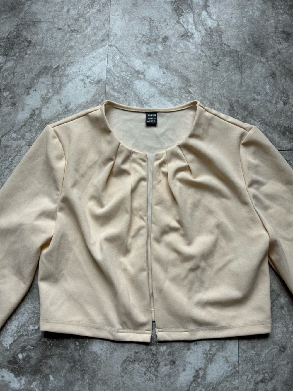 SHEIN Essnce Bolero Shrug, Lightweight Cropped Open Front Blazer Small 4